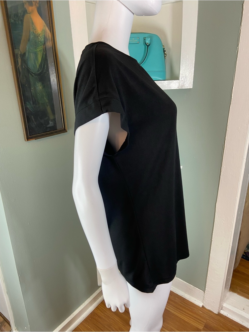 New NWT Automet Black Short Sleeve Basic Tee T Shirt Large L - Picture 5 of 8